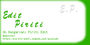edit piriti business card